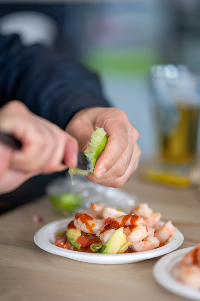 Simple Mexican shrimp ceviche recipe with Clamato