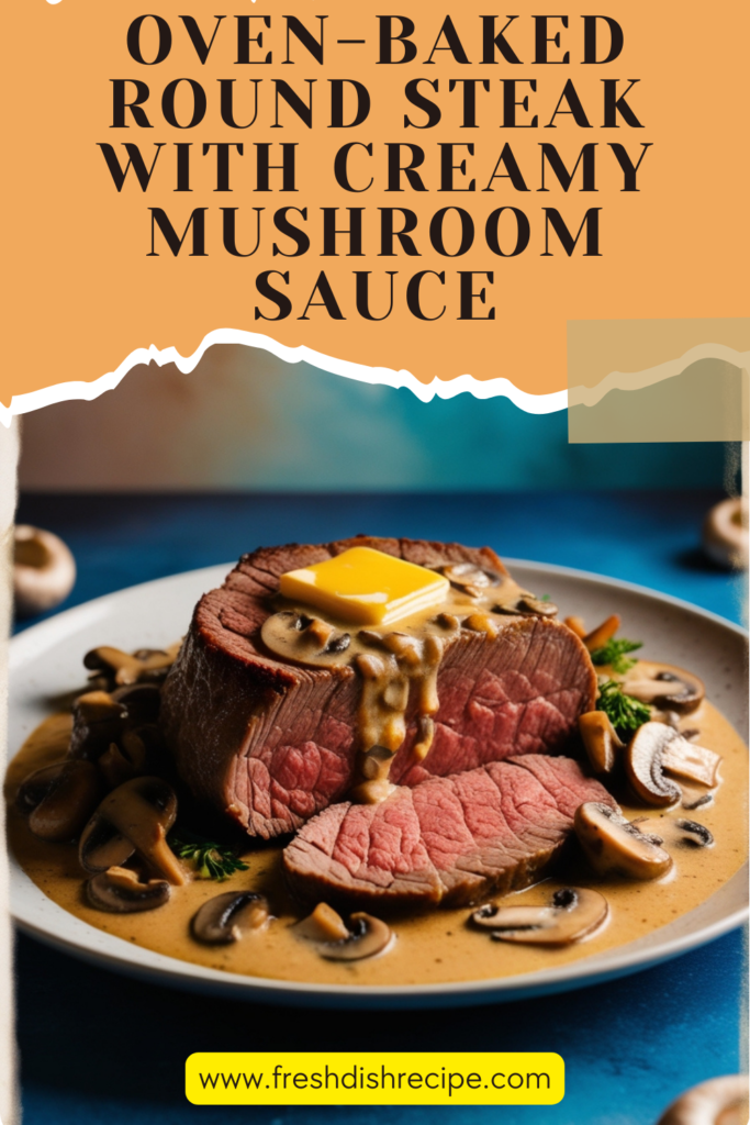 Oven-Baked Round Steak with Creamy Mushroom Sauce