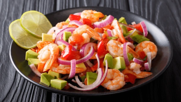 Shrimp and avocado ceviche