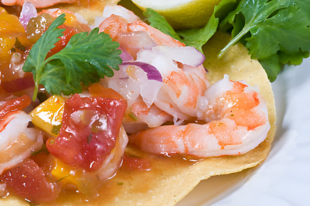 Simple Mexican shrimp ceviche recipe with Clamato